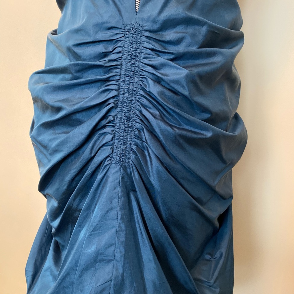 Phillip Lim 3.1 blue bubble ruffle strapless dress - Picture 3 of 5